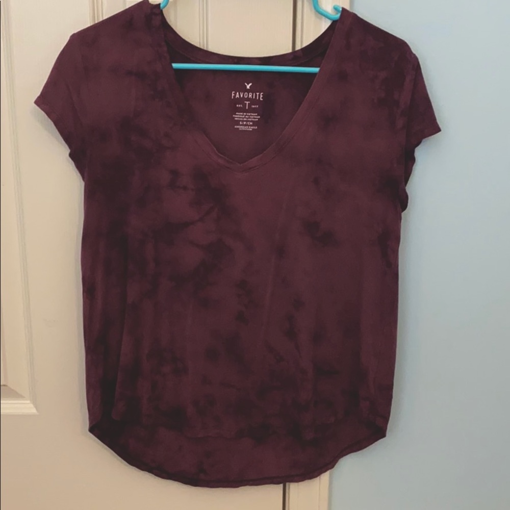 Tie-dye soft short sleeve shirt.